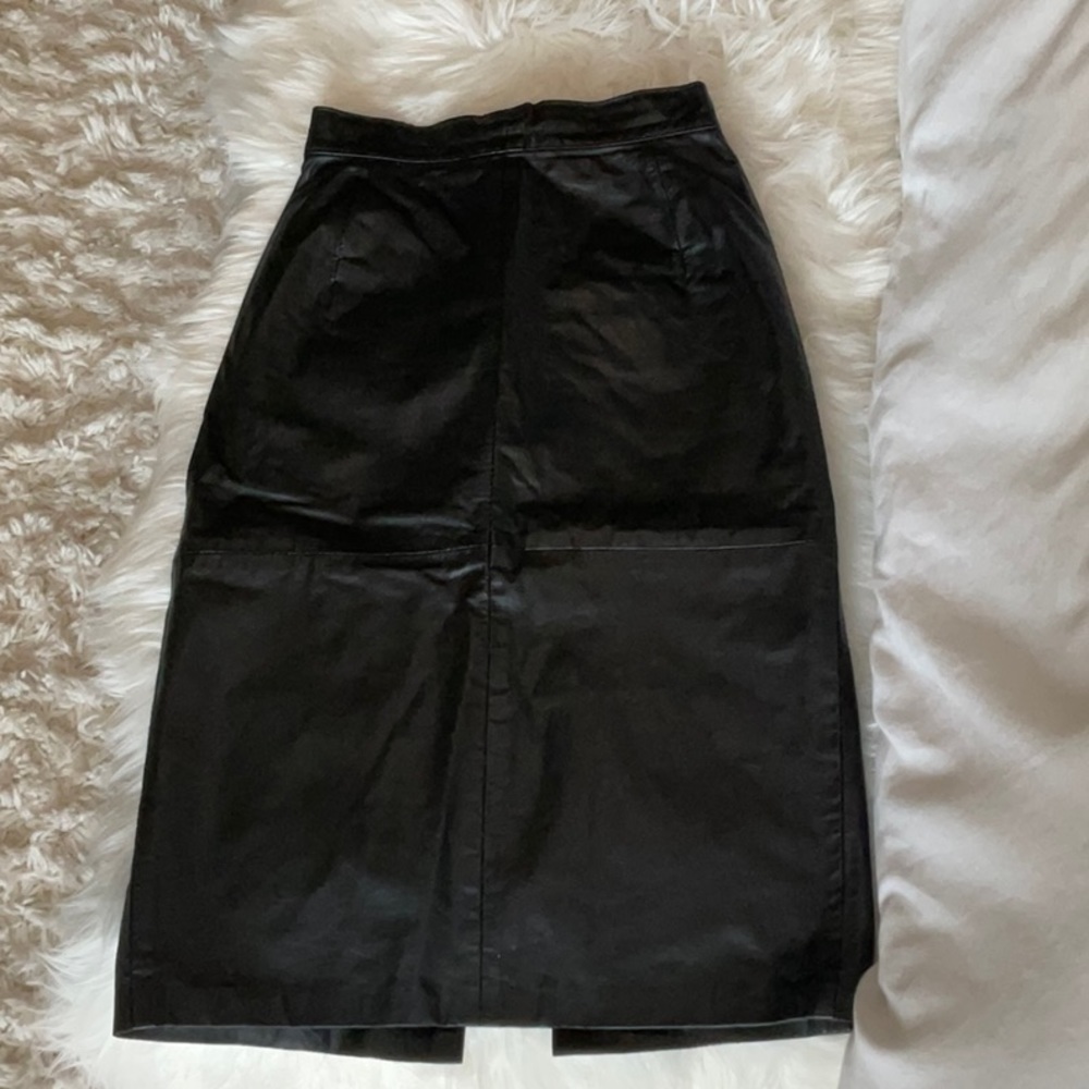 Vintage leather pencil skirt